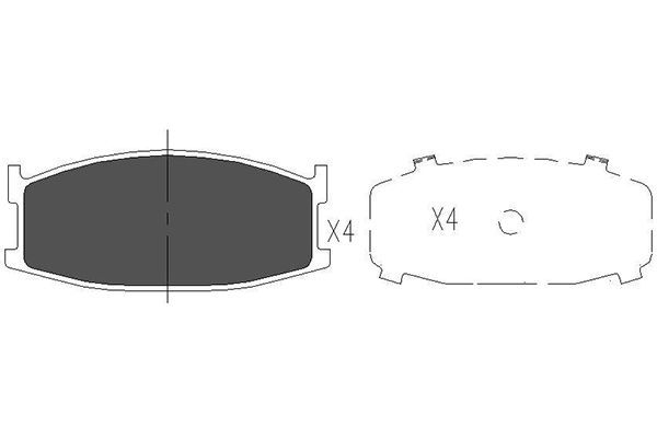 KAVO PARTS Комплект тормозных колодок, дисковый тормоз KBP-4548
